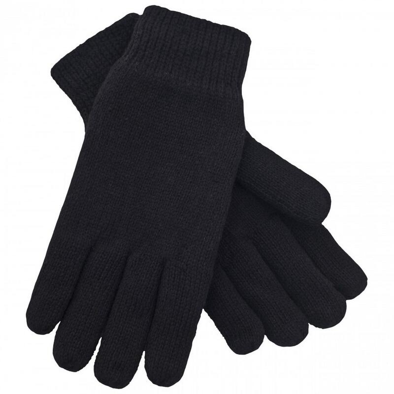 Bargo Gants en tricot Homme (Noir)