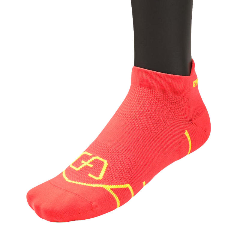 低筒男女通用速回復壓力跑步運動襪 - 珊瑚紅色