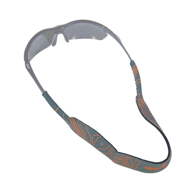 Neo Retainer Contour Pattern Floating Sunglasses Strap - Grey/Orange