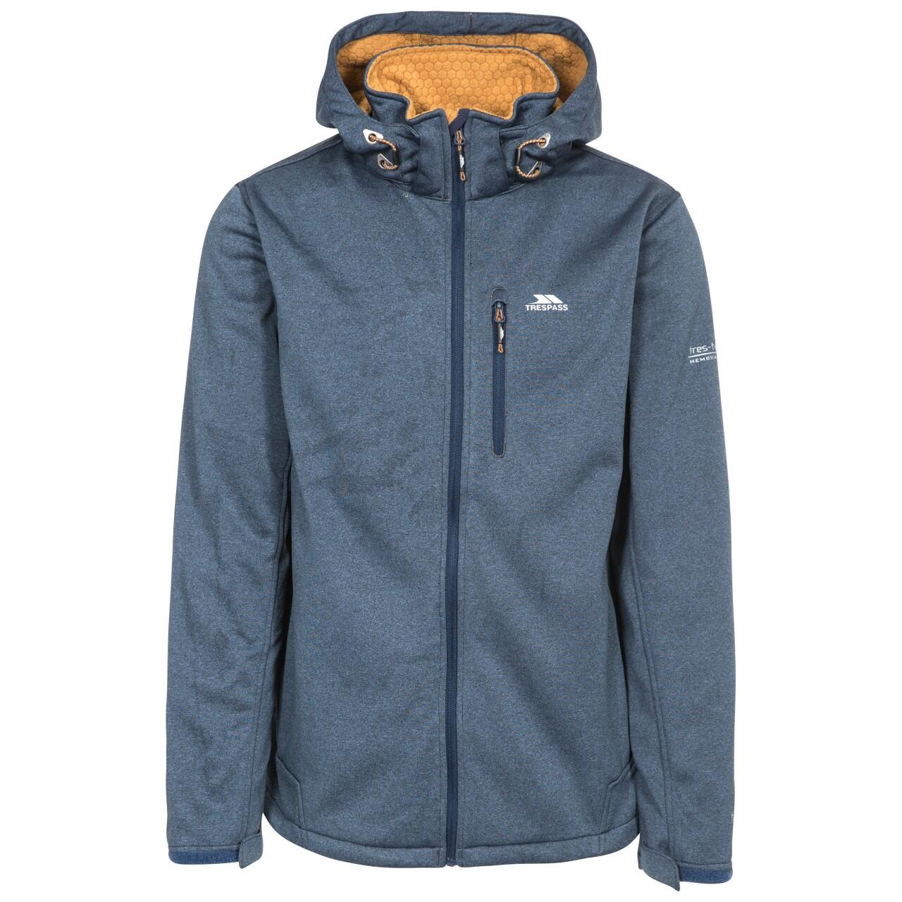 TRESPASS Mens Maynard TP75 Softshell Jacket (Navy Marl)