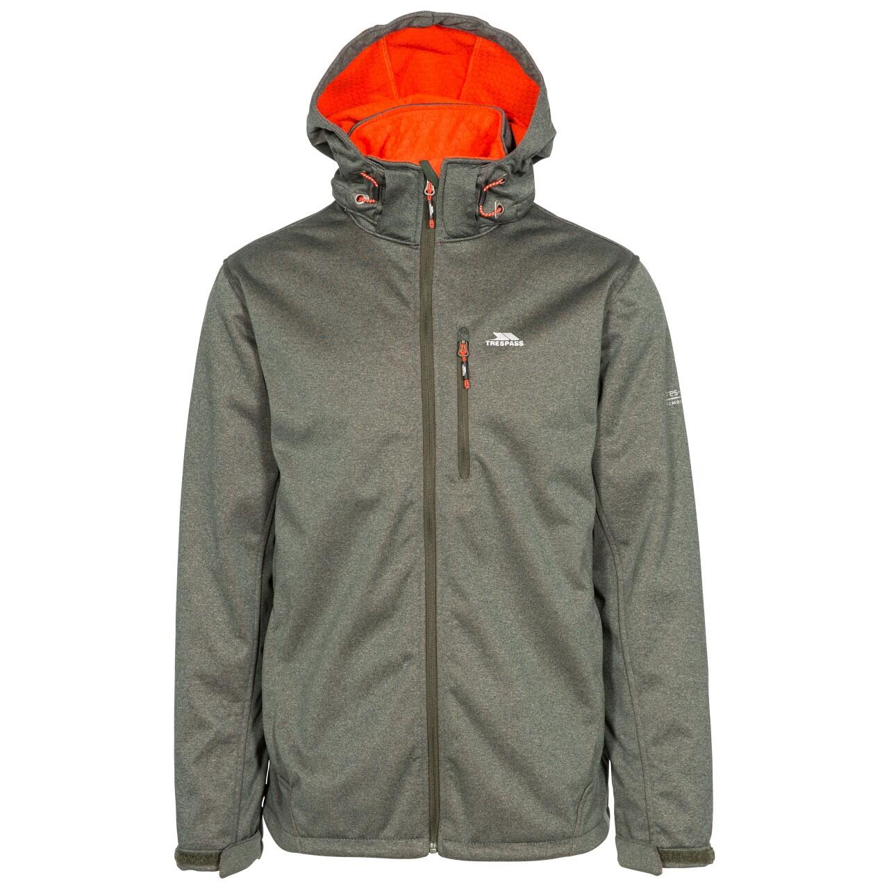 TRESPASS Mens Maynard TP75 Softshell Jacket (Olive Marl)