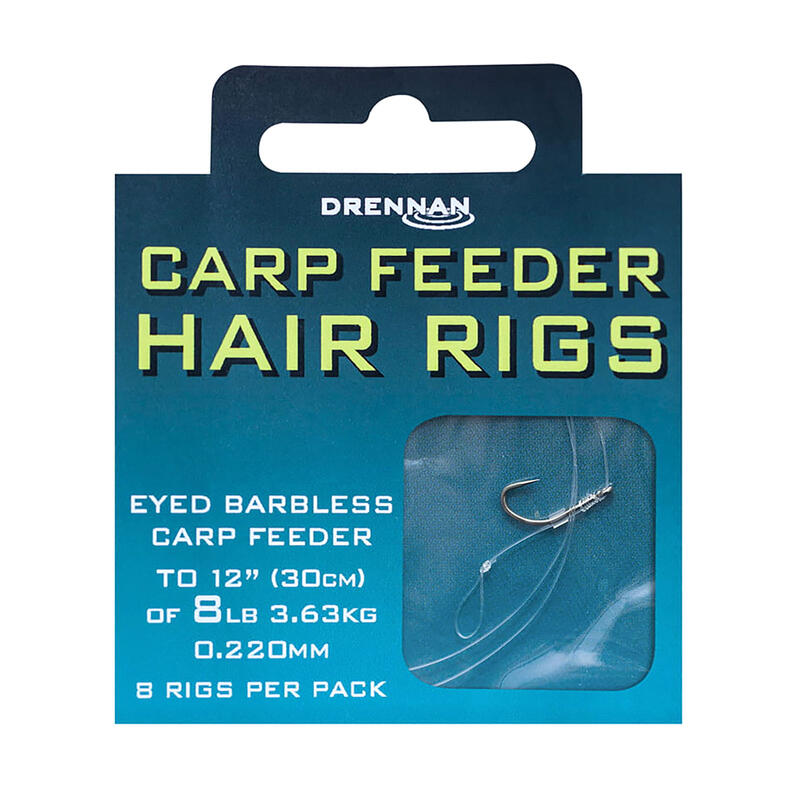 Przypon do methody Drennan Carp Feeder Hair Rigs z oczkiem hak bezzadziorowy 8