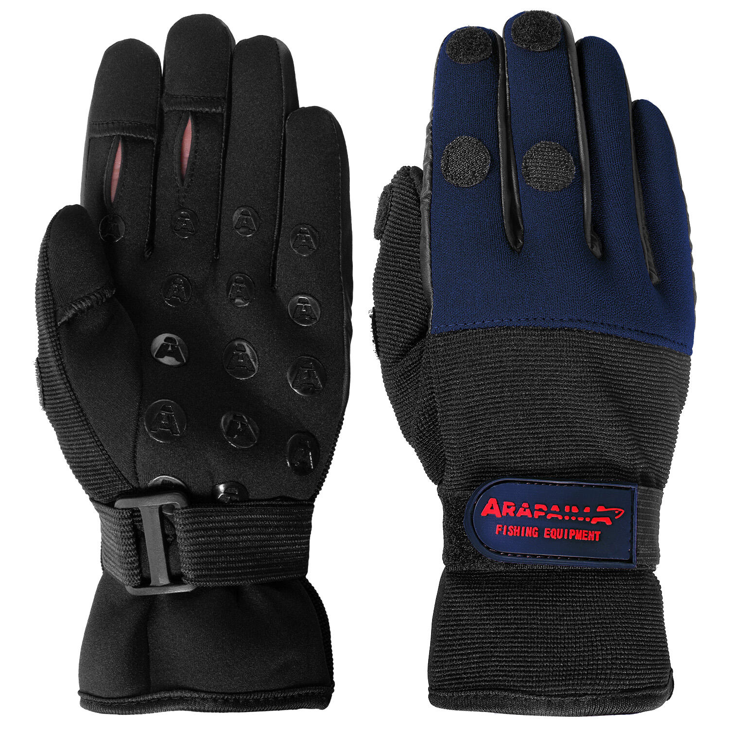 wizard' neoprene fishing gloves | Foldable fingertips | Navy/Black