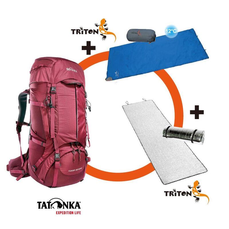 Camping Backpack Sleeping bag and Mat Set C