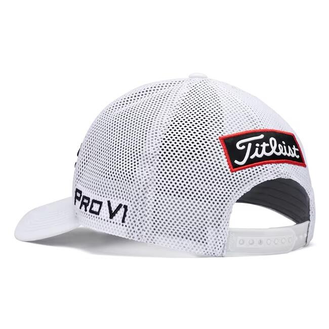 TOUR PERFORMANCE UNISEX LIGHTWEIGHT GOLF MESH CAP - WHITE