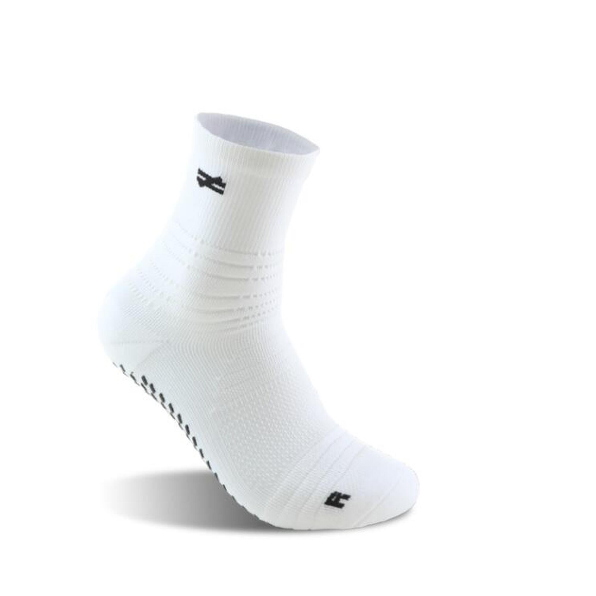 G-ZOX Tech Grip Socks 3 Pairs (White x 2 + Black x 1 - M)