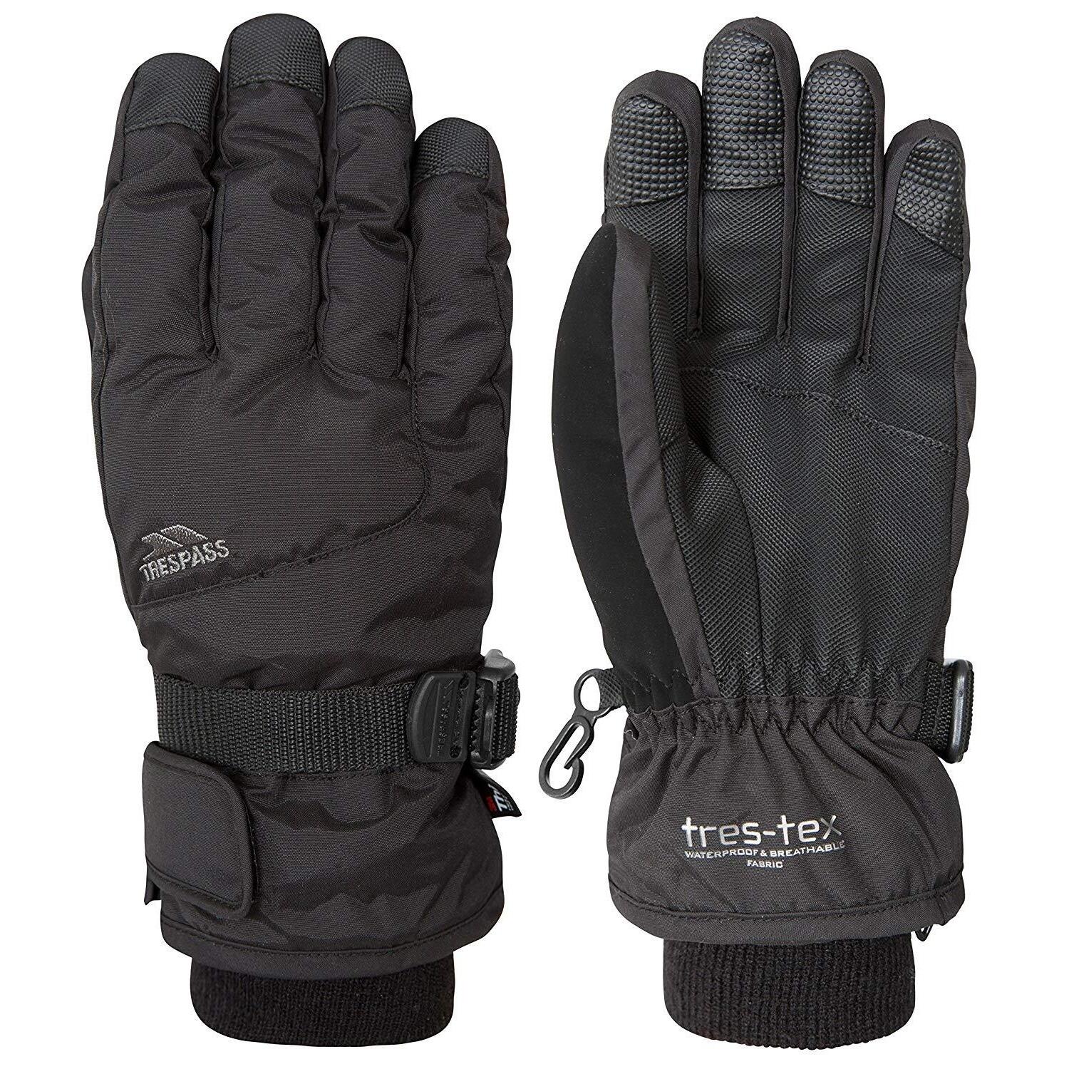 TRESPASS Childrens/Kids Ergon II Ski Gloves (Black)