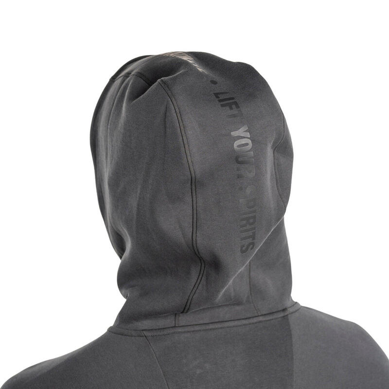 男裝ArmPrint超輕保暖運動連帽外套 - 灰色