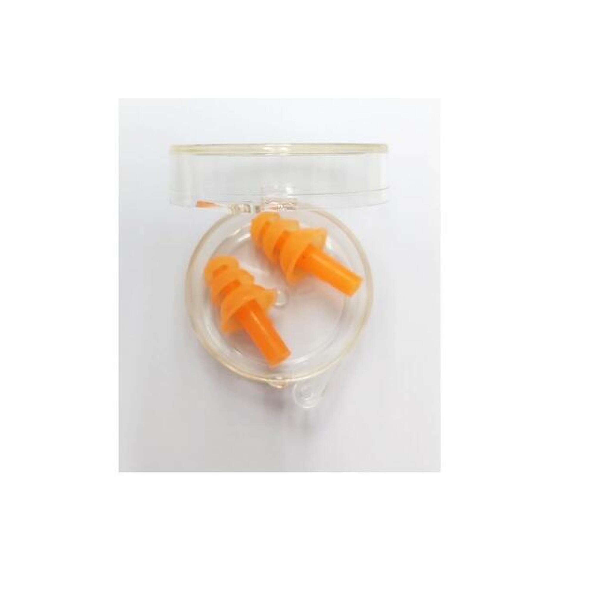 MS-9058 Silicone Swimming Ear Plugs (One Pair) - Orange