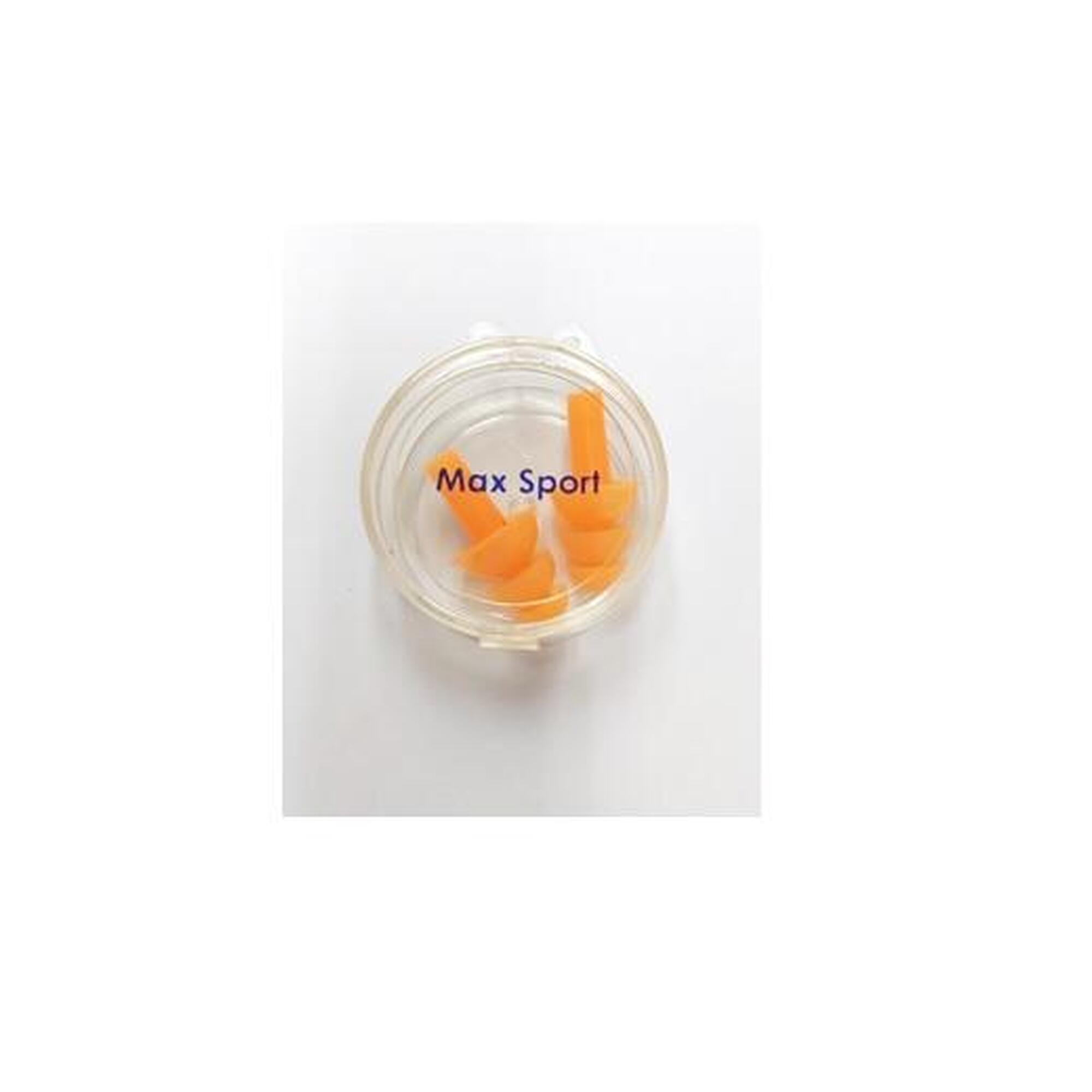 MS-9058 Silicone Swimming Ear Plugs (One Pair) - Orange