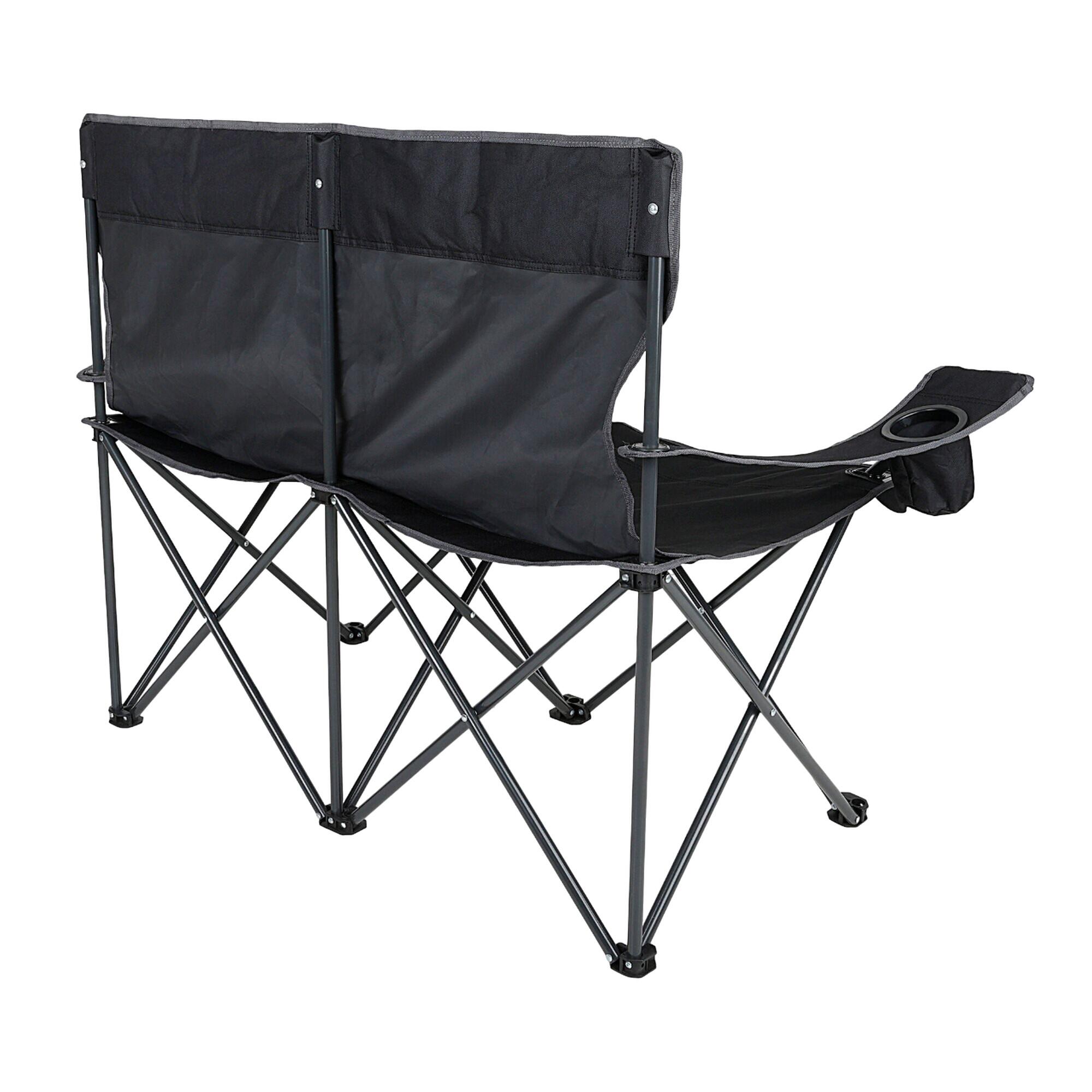 Isla Logo Travel 2 Person Camping Chair (Black/Grey) 2/5