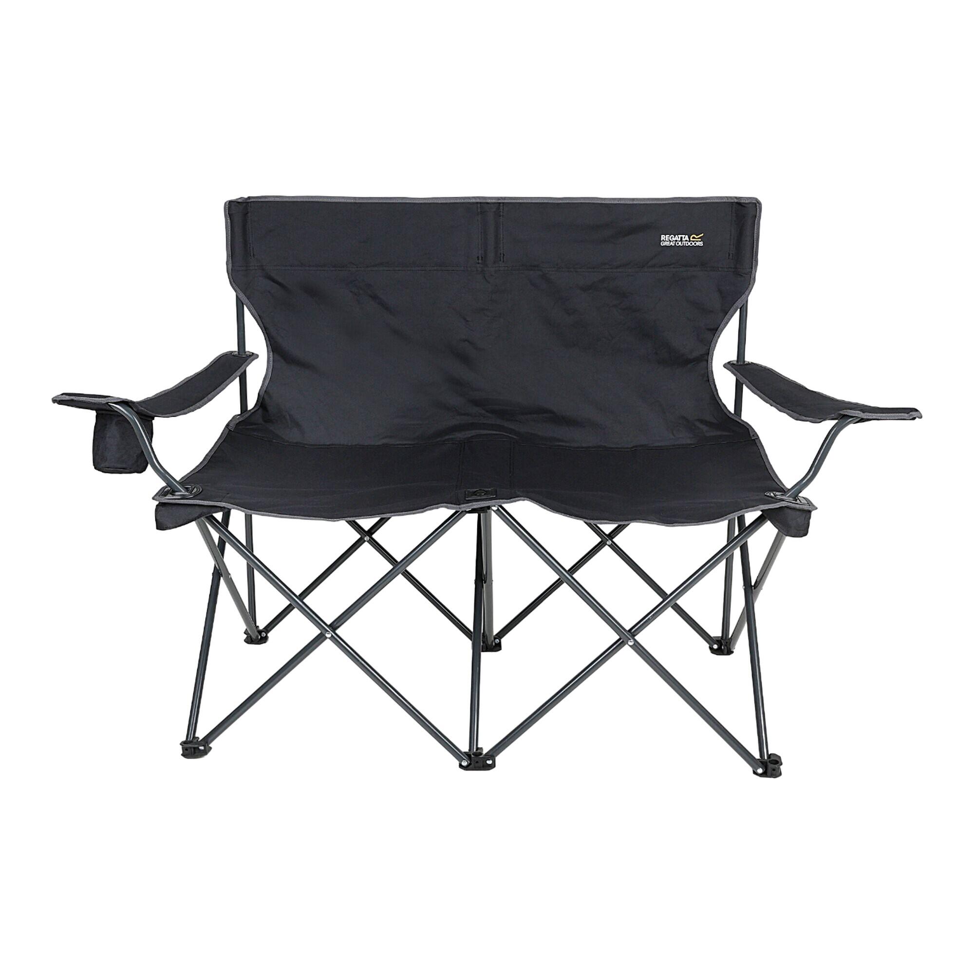 Isla Logo Travel 2 Person Camping Chair (Black/Grey) 1/5