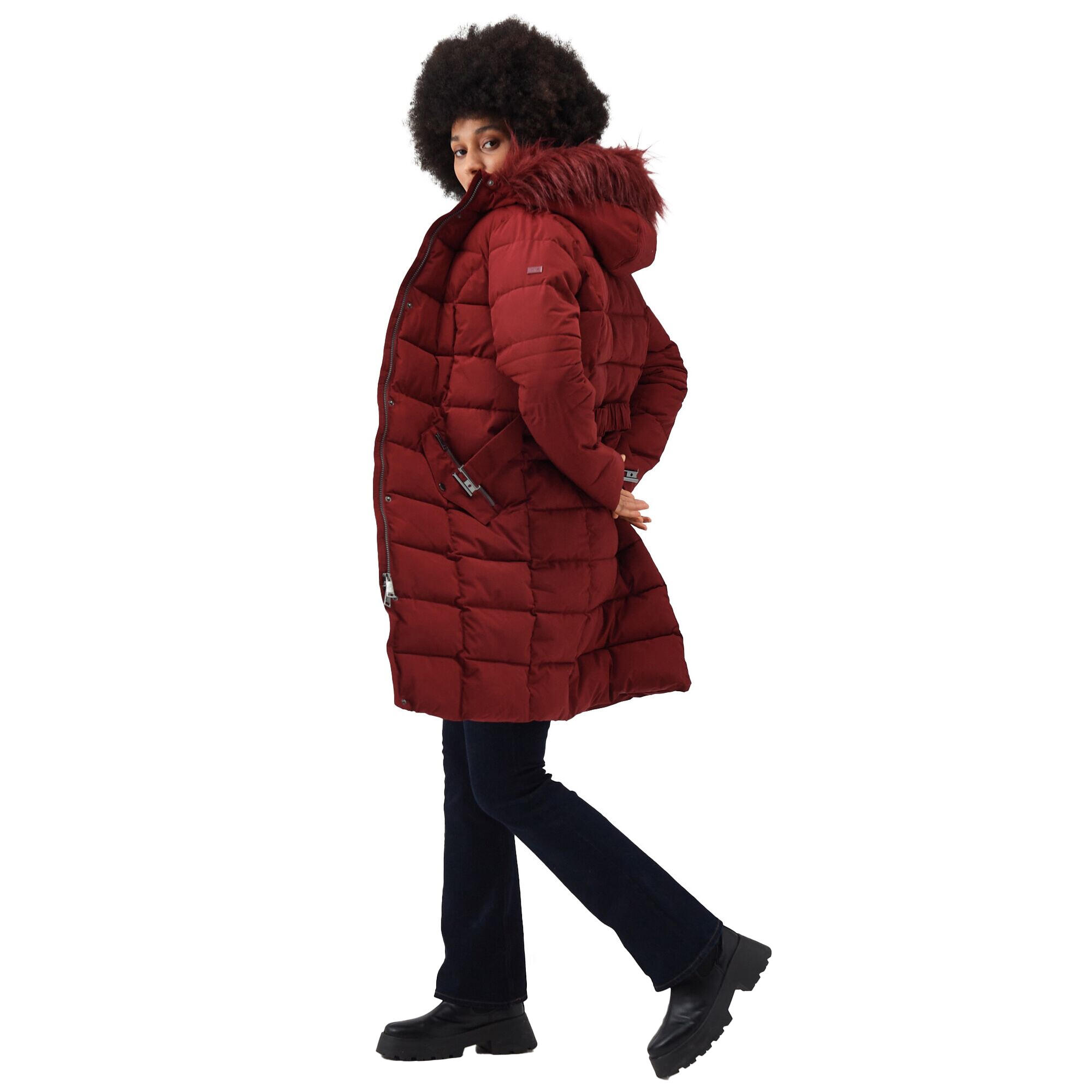 Women's DECIMA quilted jacket (Cabernet)