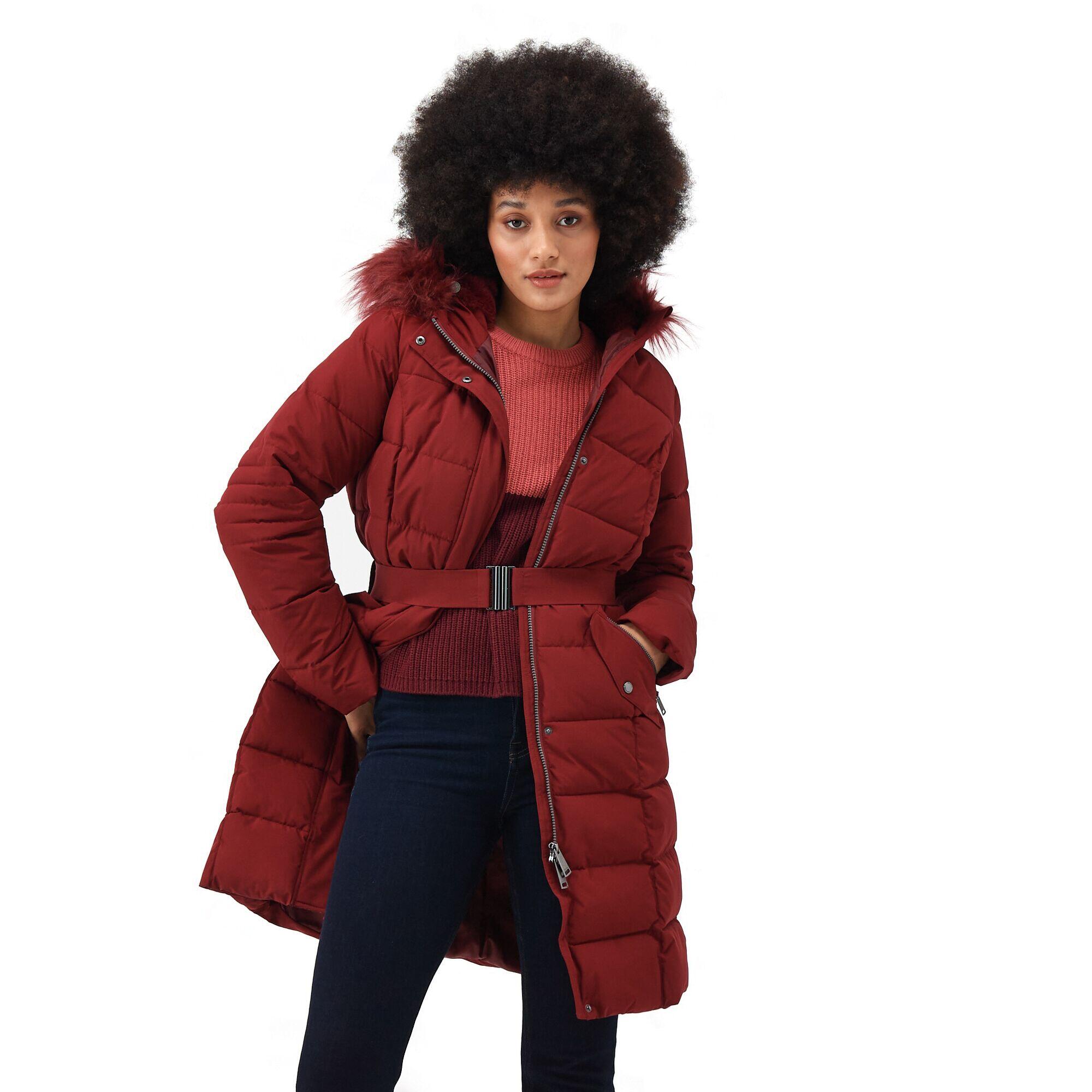 Womens/Ladies Decima Quilted Padded Jacket (Cabernet) 3/5