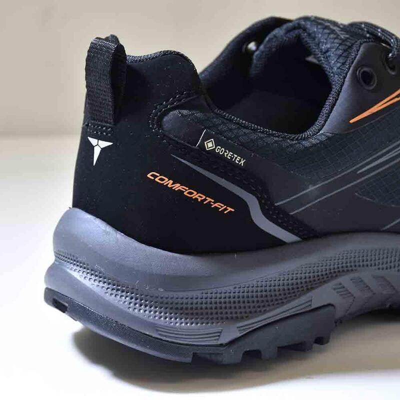 Larvik Low Lace GTX Men's Hiking Waterproof Shoes - Black/ Light Orange