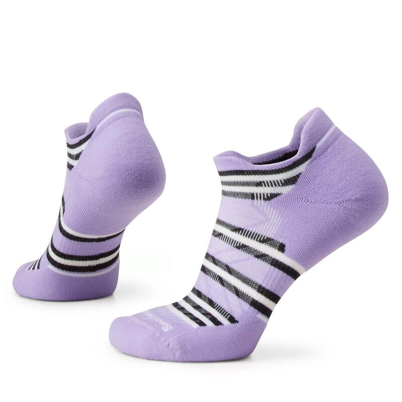 Run Targeted Cushion Stripe Low Ankle Women Socks - Ultra Violet