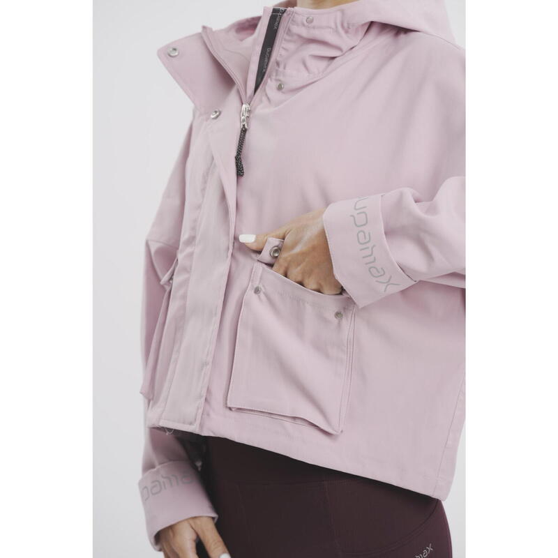 Women's Cropped Rain Jacket - Pink