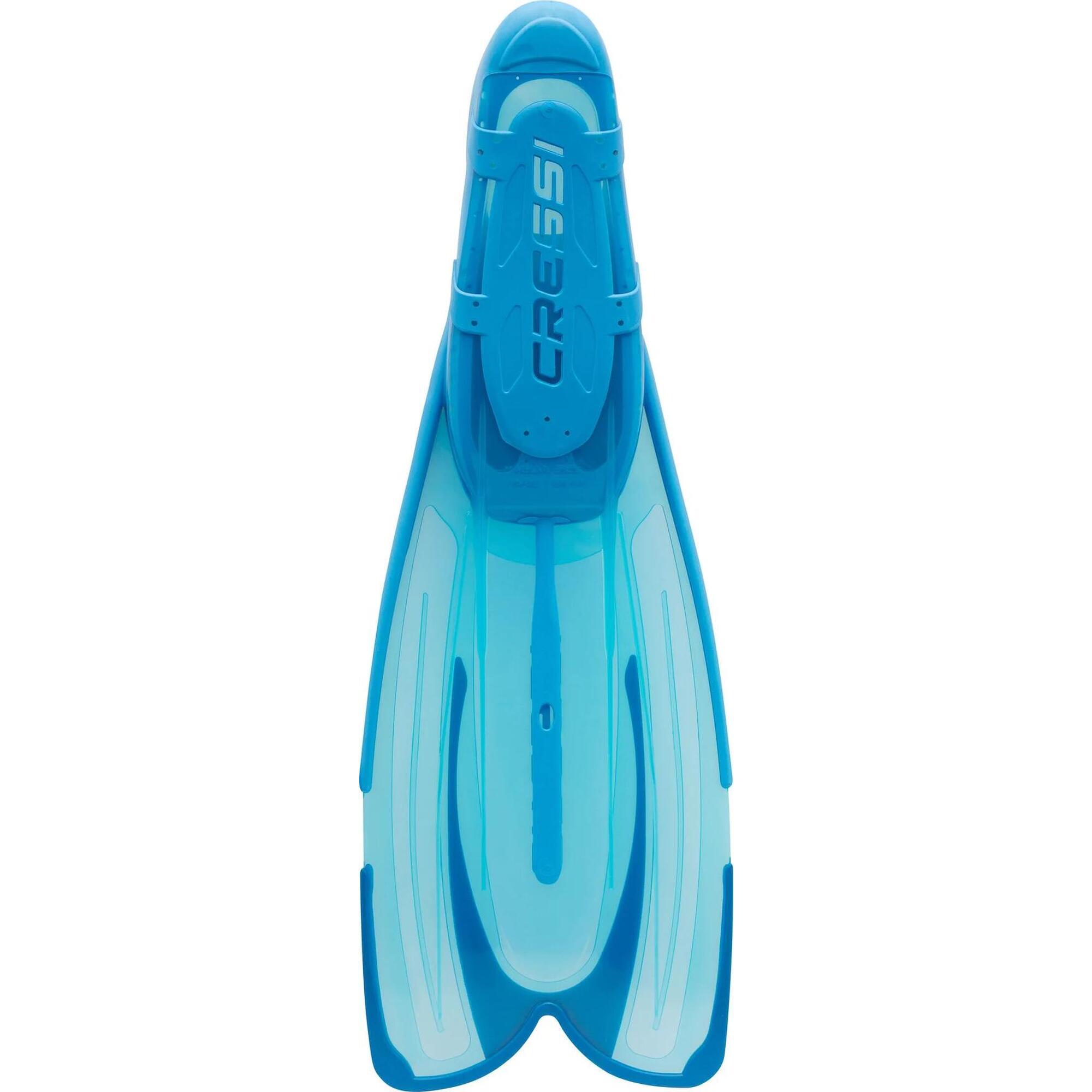 Agua Fins Full foot snorkeling fins - Light Blue