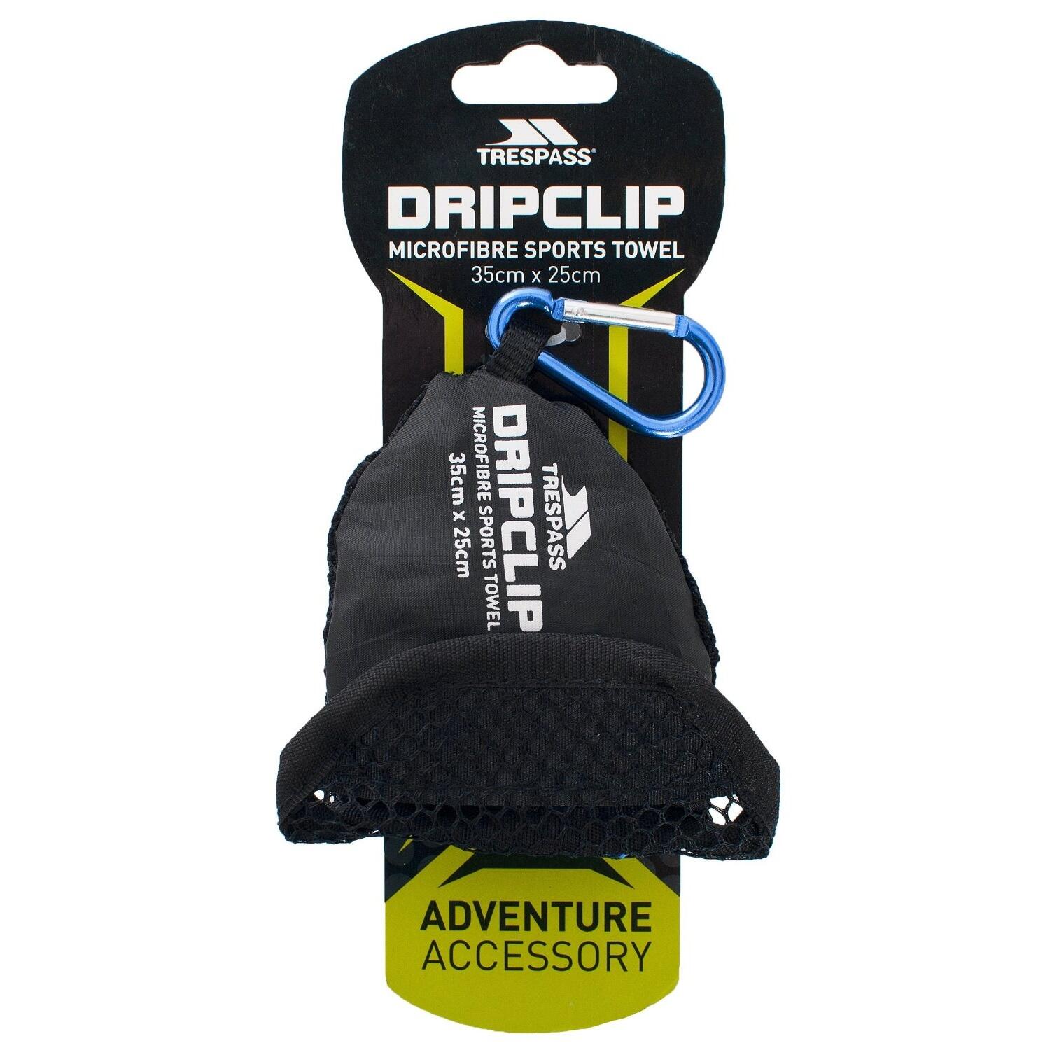 TRESPASS Dripclip Microfibre Towel Keyring With Carabiner Clip (Blue)