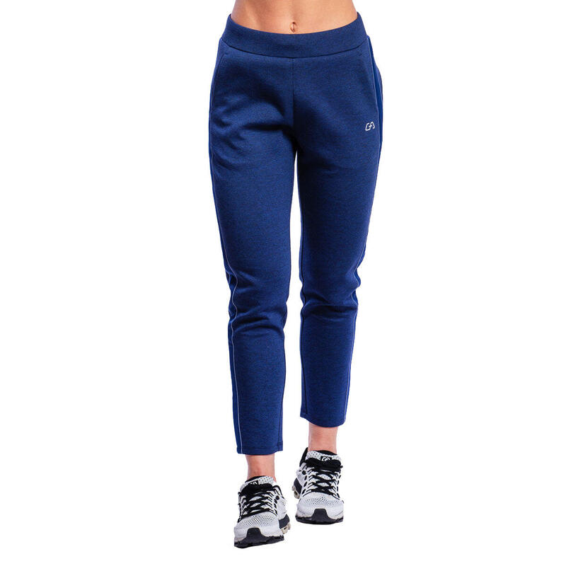 Women GA Long Sweatpants with Zipper - Navy blue