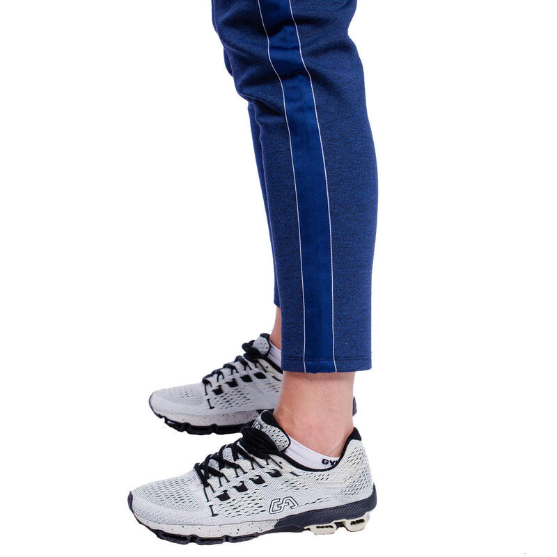 Women GA Long Sweatpants with Zipper - Navy blue