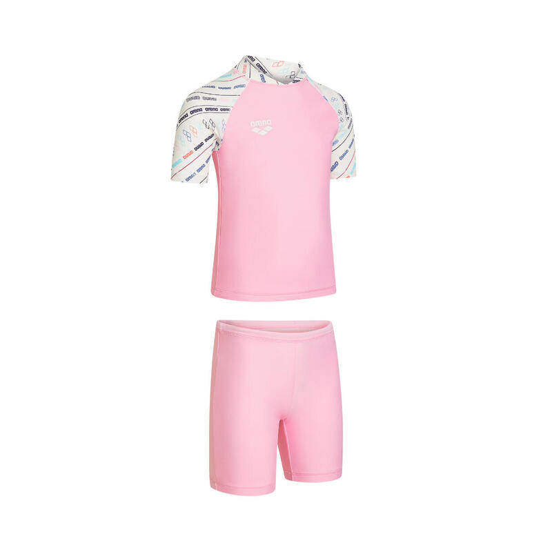 DIAGONAL 5.0 小童短袖防曬套裝 - 粉紅色