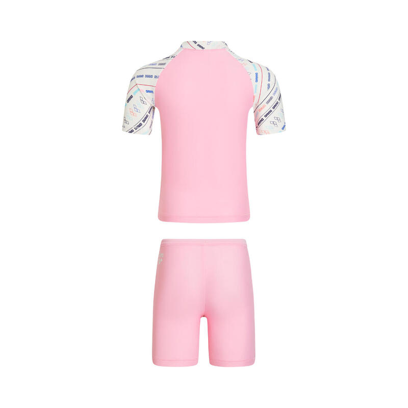 DIAGONAL 5.0 小童短袖防曬套裝 - 粉紅色