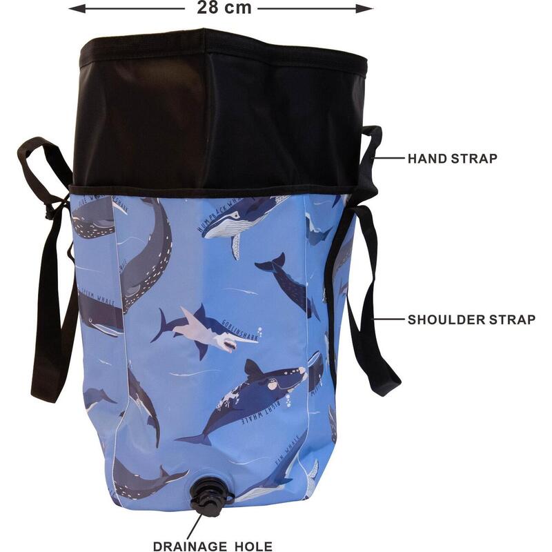 防水袋 50L - 藍色 (鯨魚圖案)
