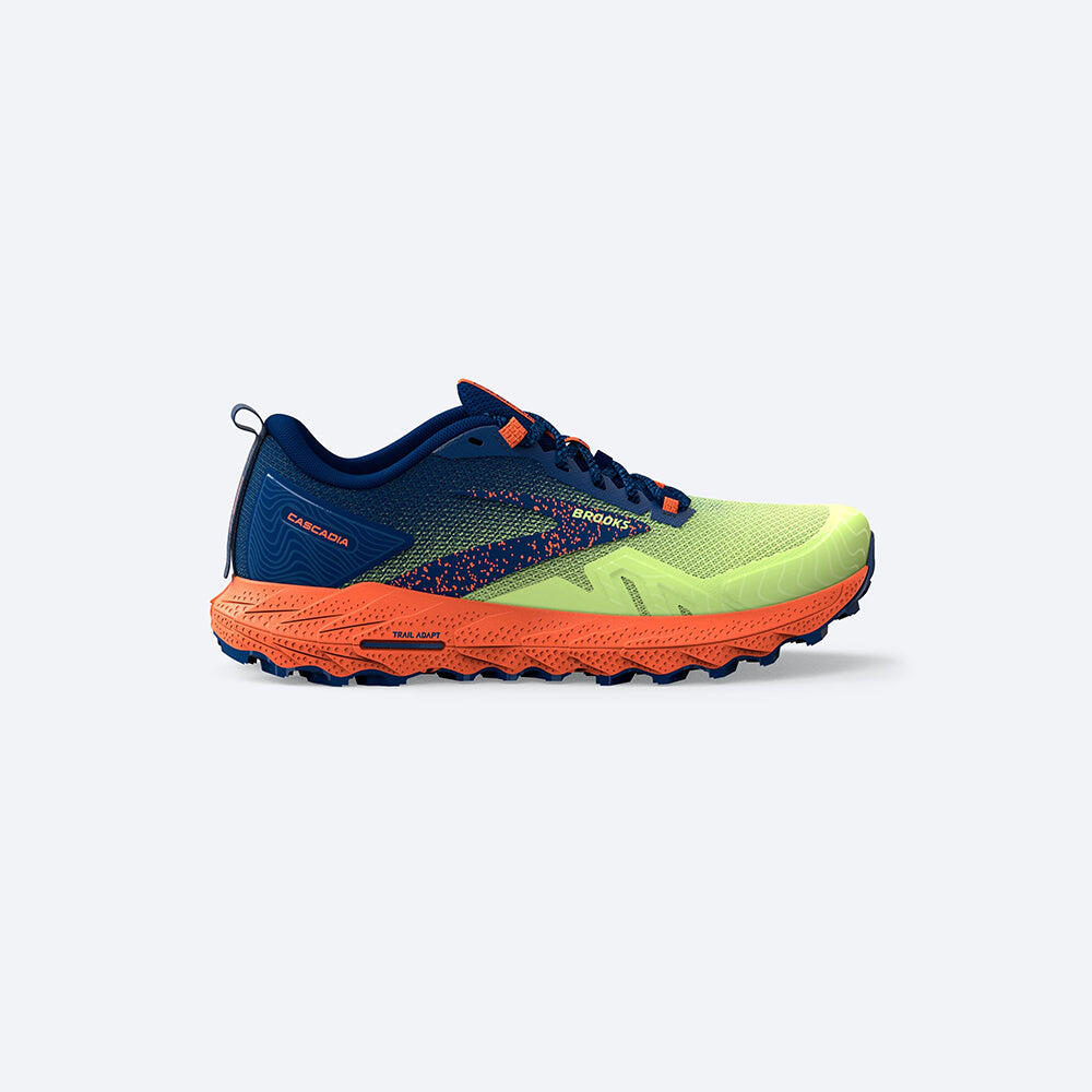 Cascadia 17 Adult Men Trail Running Shoes - Green x Navy - Decathlon