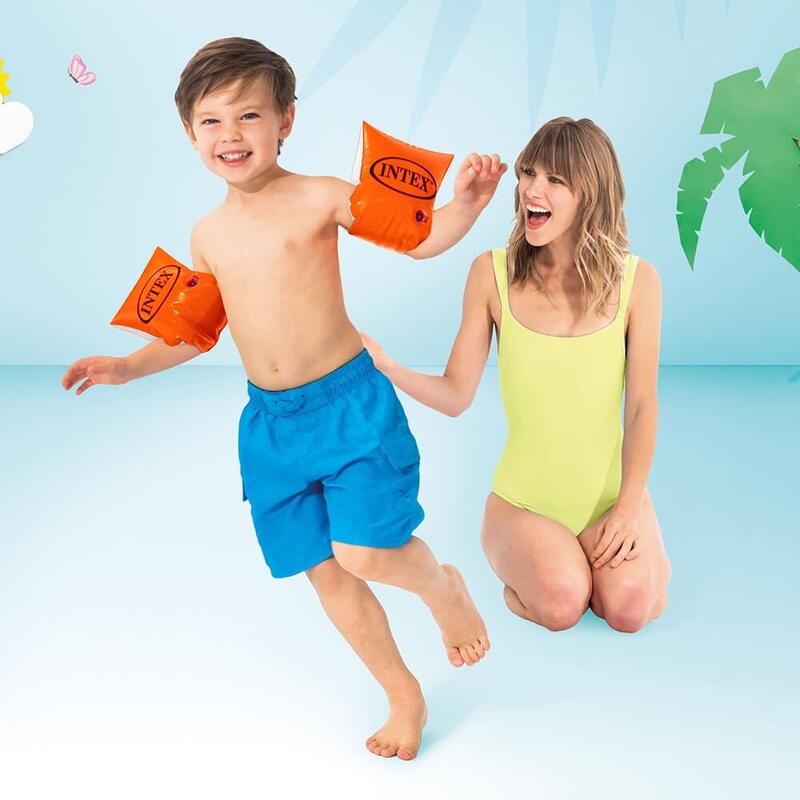 Deluxe Children's Inflatable Swimming Armbands - Orange