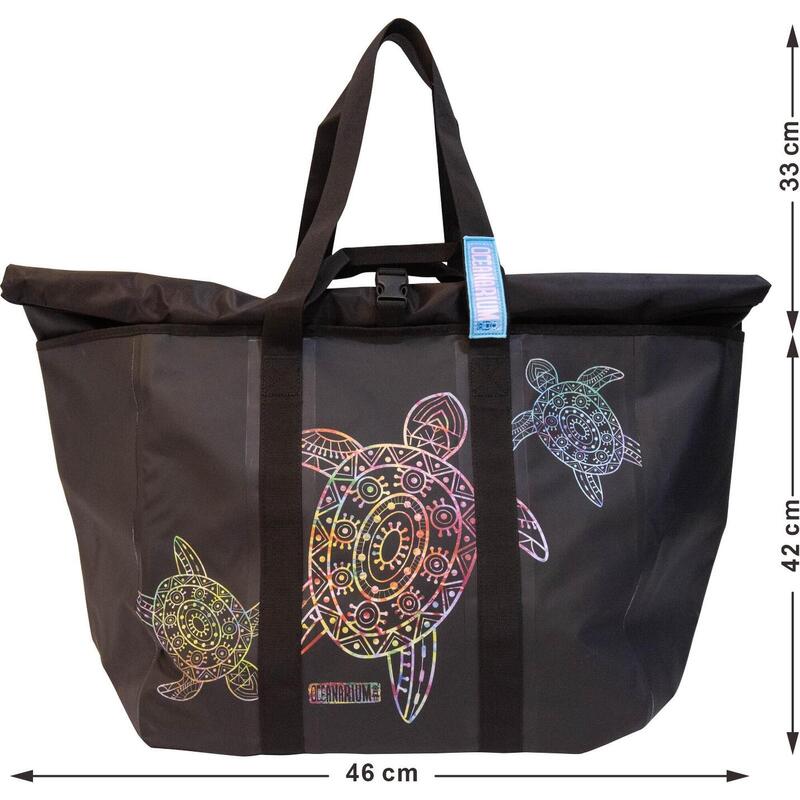 Dry Bag 50L - Black  (Sea Turtle)
