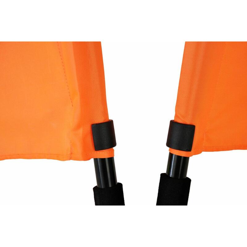 Lot de 2 drapeaux de touche avec sac de transport - Fanions d'arbitre assistant