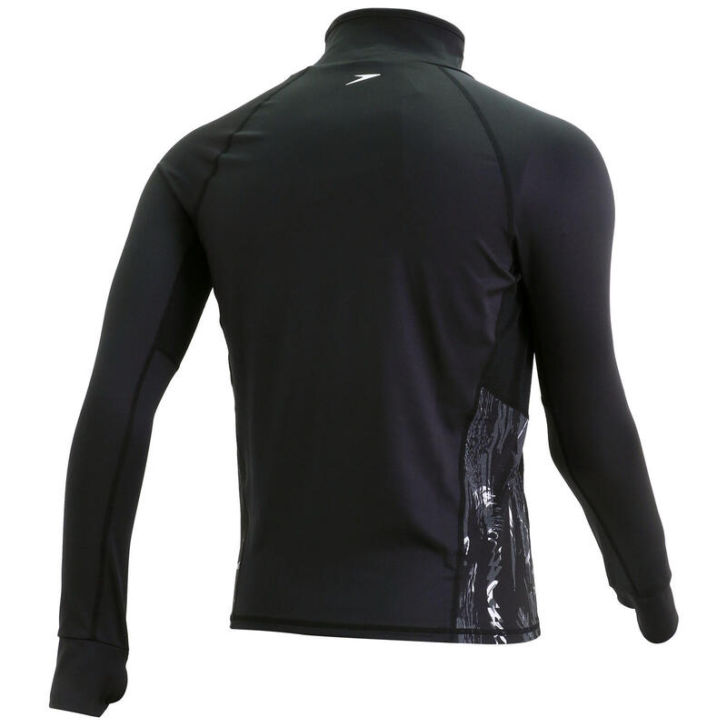 ESSENTIAL LADIES' BREATHABLE LONG SLEEVE WATER ACTIVITY TOP - BLACK