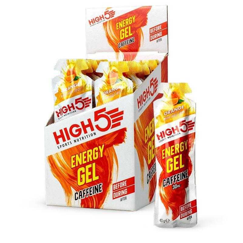 Energy Gel with 30mg Caffeine (20 sachets/40g) - Orange