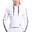 Women Plain Strip Lightweight Hooded Sweatshirts Hoodie - WHITE