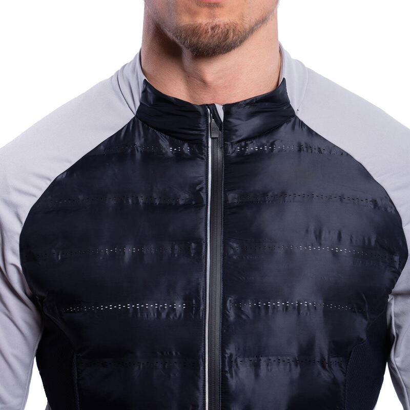 Men Lightweight Waterproof Sports Down Puffer Jacket - Navy blue