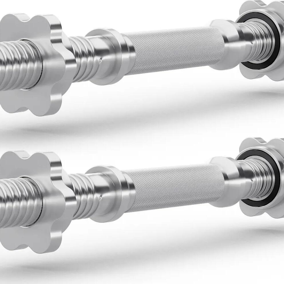 Zipro Dumbbell Bars 40 cm Ø28 mm – Set of 2 Chrome Steel Handles with Collars