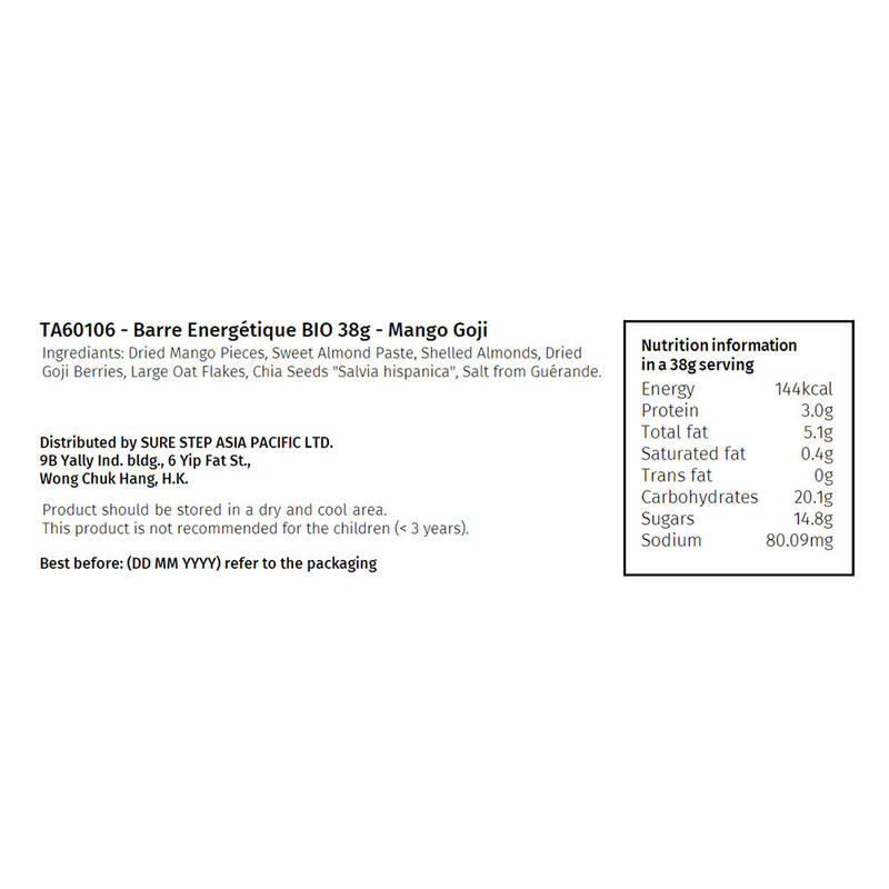 Organic Energy Bar (4 Packs) - Mango Goji