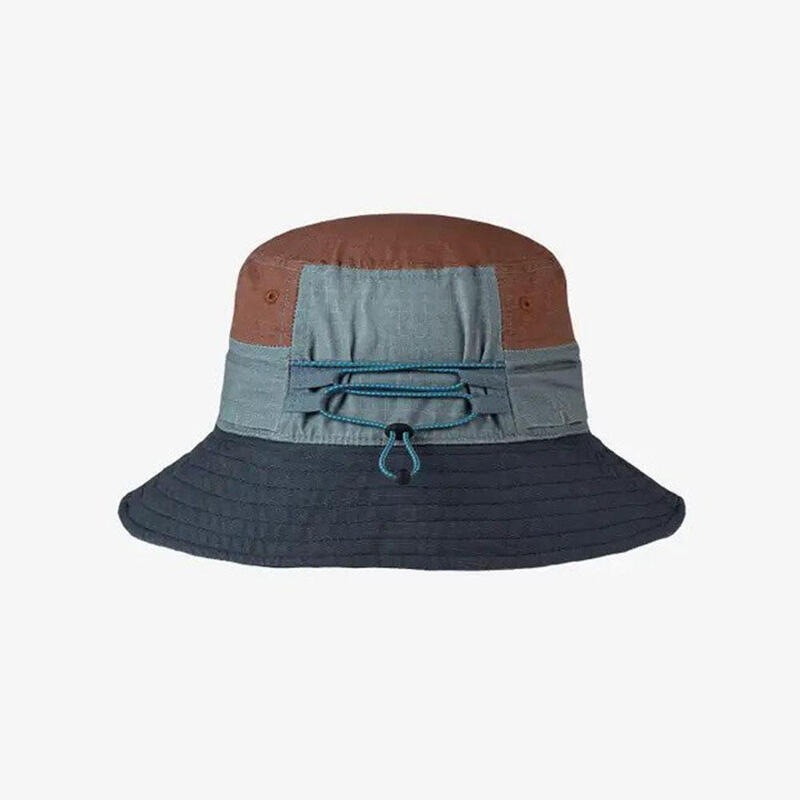 Sun Bucket Hat 成人中性可調節登山健行漁夫帽 - 灰色/啡色
