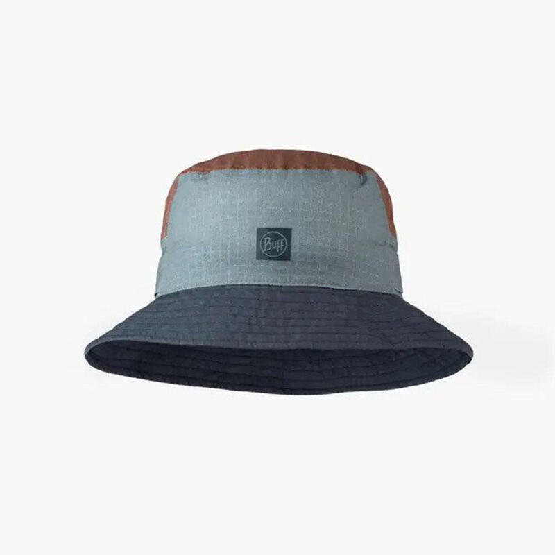Sun Bucket Hat 成人中性可調節登山健行漁夫帽 - 灰色/啡色