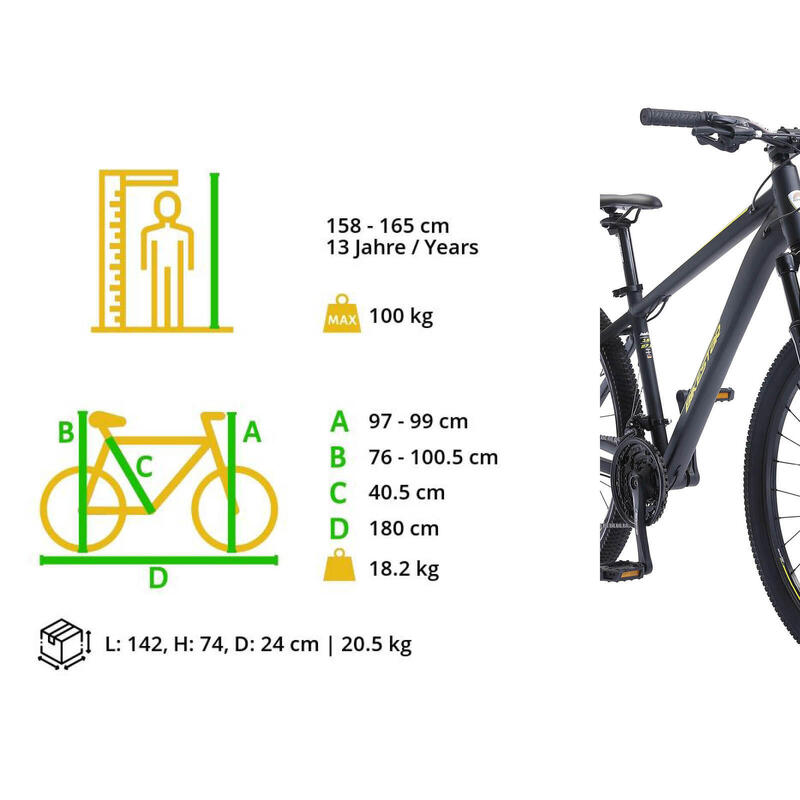 VTT aluminium semi-rigide 27.5" - Hardtail