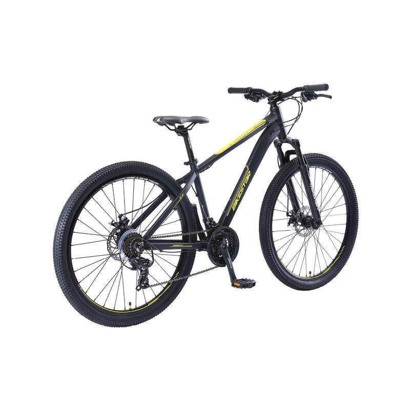 Bikestar Hardtail MTB Alu Sport M 27.5 inch 21 speed Zwart/geel