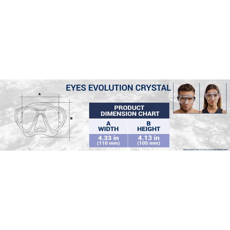 Eyes Evolution Crystal 潛水面鏡 - 黑色