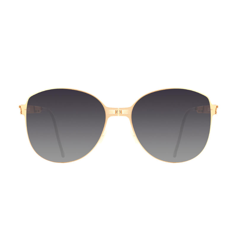 RITA S008 Adult Unisex Folding Sunglasses - Brush Gold / Grey Gradient