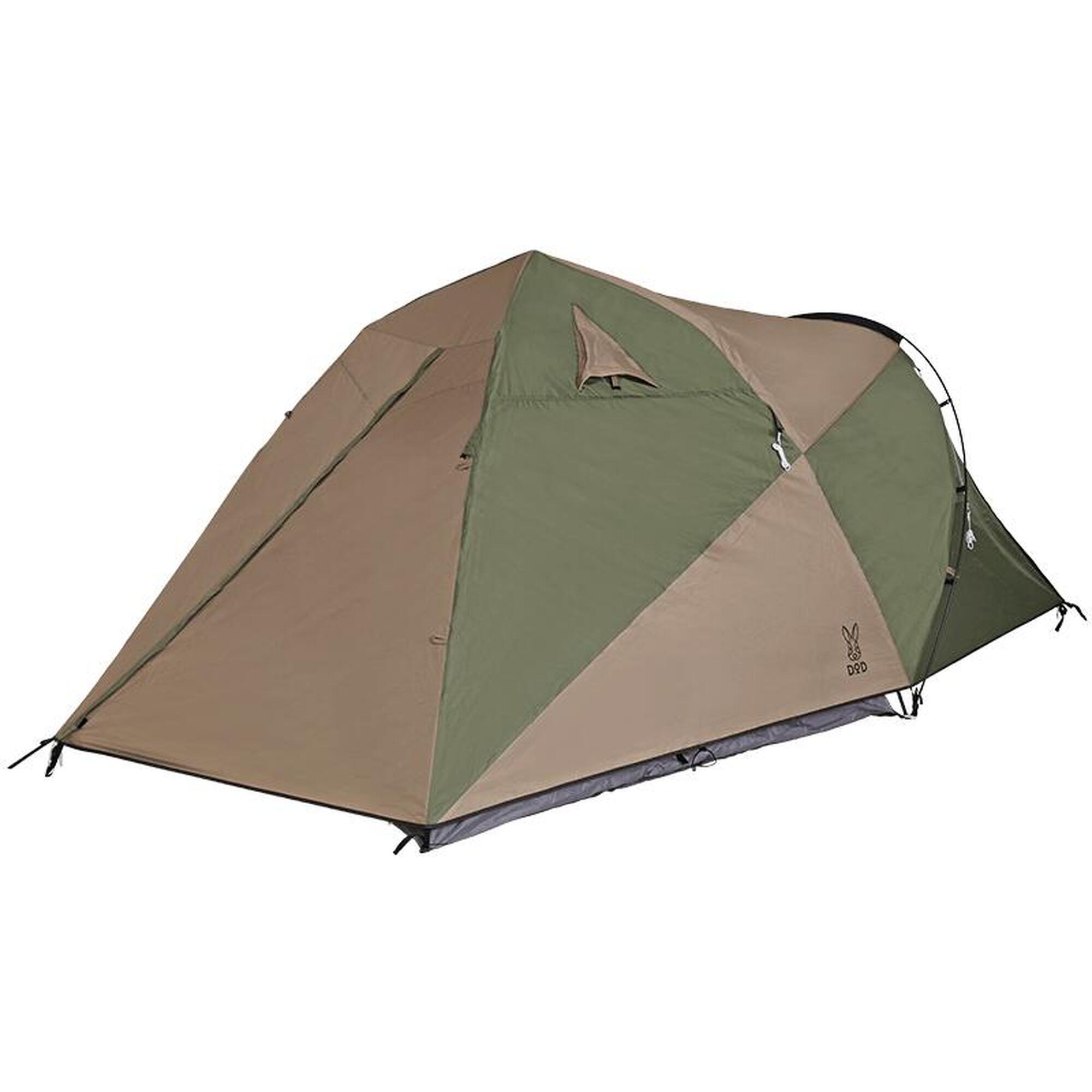 THE ONE TOUCH(M) T3-673-KH 3 Person Camping Tent - Khaki