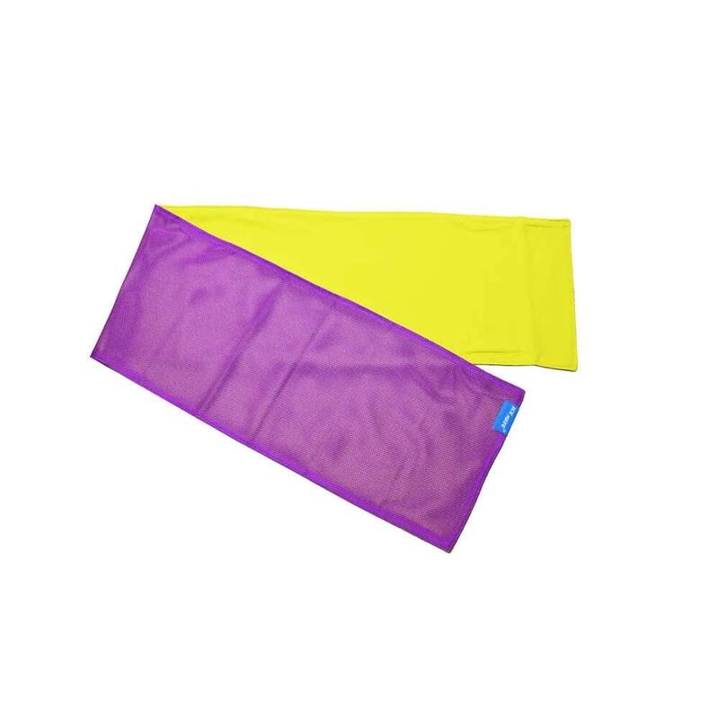 Ice Mate Cool Sports Towel 100cm - Violet/Lime Yellow