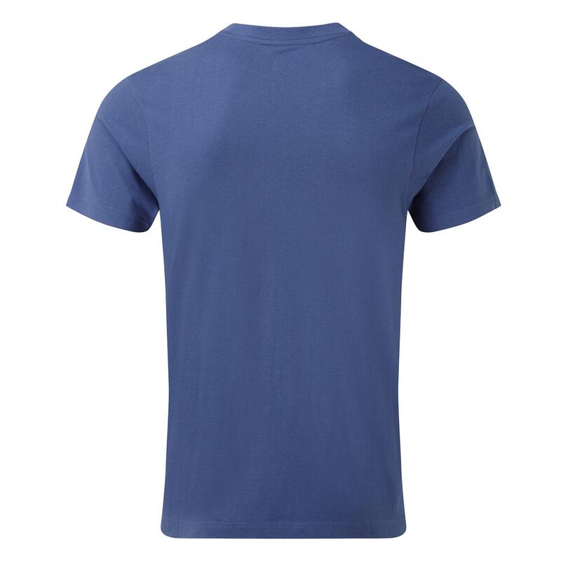 男士 Saltash 有機棉 T恤 - 藍色