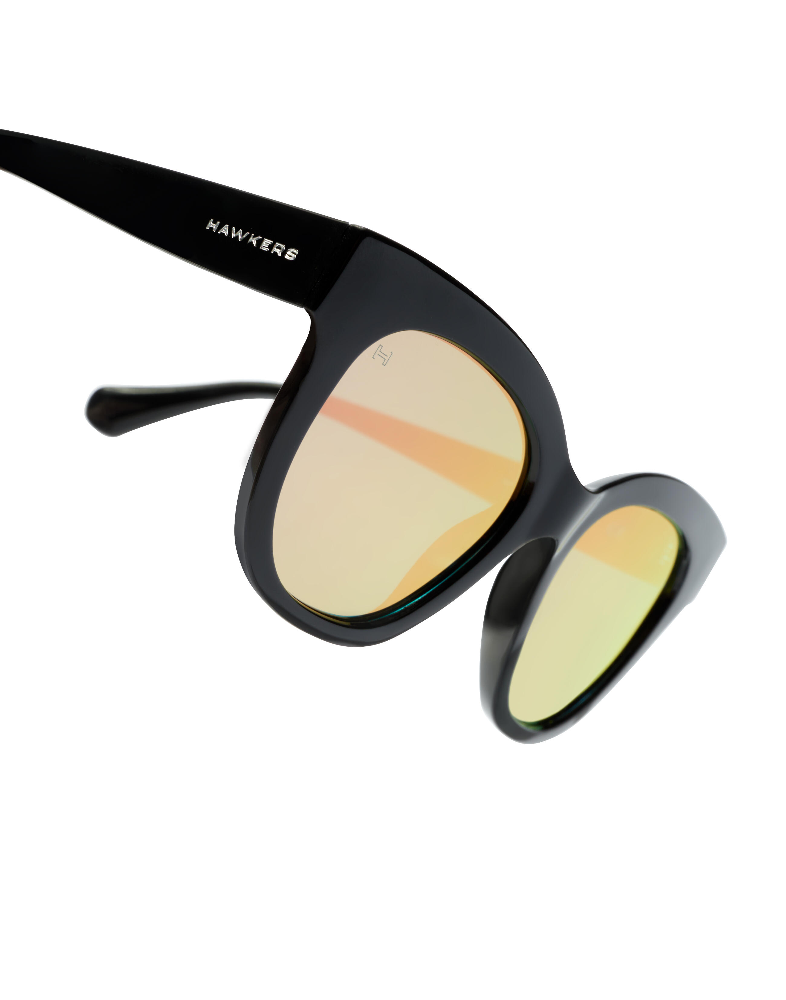 HAWKERS Lunettes de soleil Homme et Femme POLARIZED BLACK ROSE GOLD AUDREY RAW 4/4