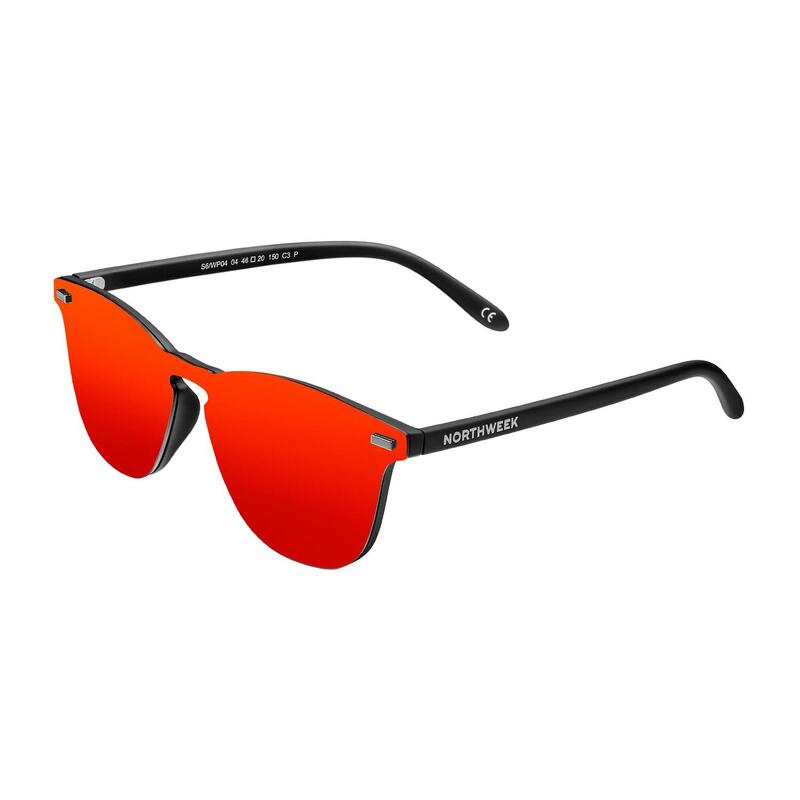 Gafas de Sol para Hombres y Mujeres POLARIZED MATTE BLACK RED - WALL PHANTOM