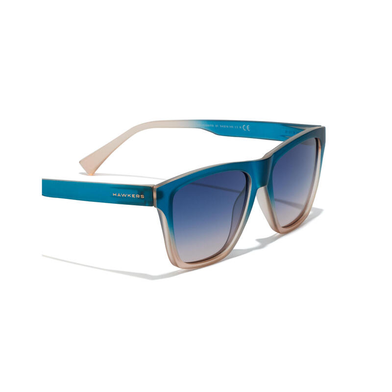 HAWKERS - Lunettes de soleil pour Homme et Femme Sunrise Bleu à Peach - ONE LS